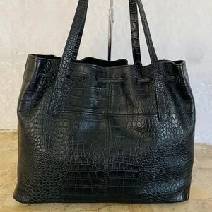 Patricia Nash leather drawstring tote